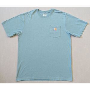 Men's Carhartt Loose Fit Heavyweight Pocket T-Shirt Blue Size L Tall